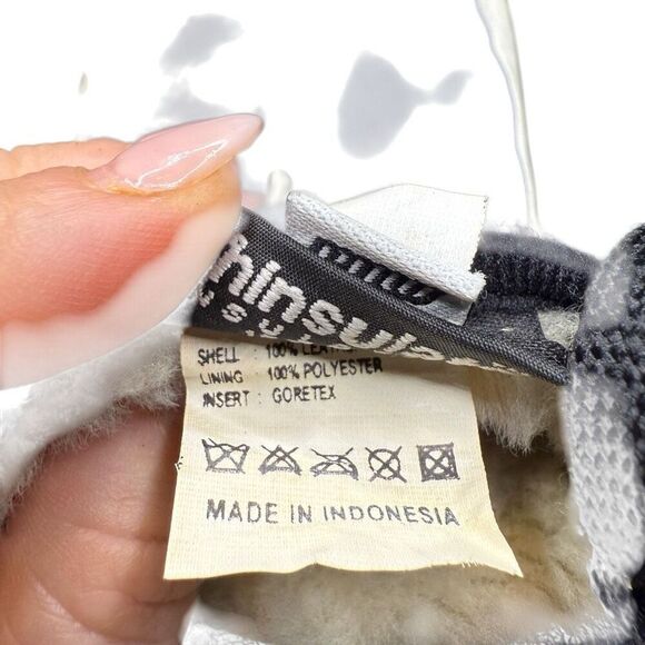 Gore Tex leather gloves in grey and white - Picture 2 of 8